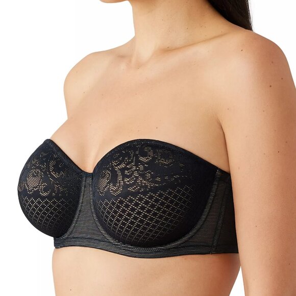 Wacoal Women's Visual Effects Strapless Minimizer Bra, Black, 40DD - Picture 2 of 9